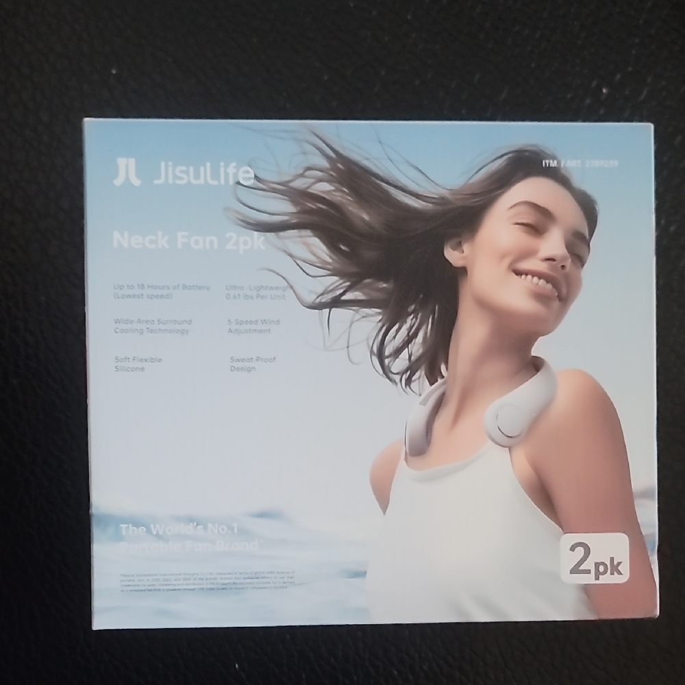 JisuLife Neck Fan 2pk - White